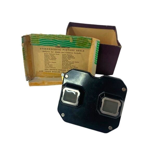 1940s Sawyers View-Master Black Stereoscopic Picture Viewer Portland Oregon Orig - Picture 1 of 8